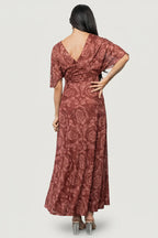 Sevilla Mesh Maxi Dress | Marsala