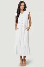 Luisa Midi Dress | Off White