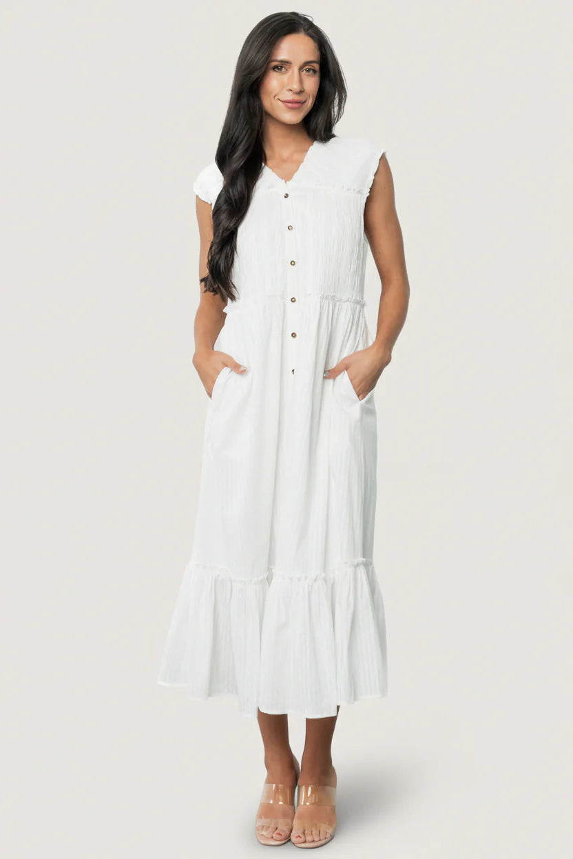 Luisa Midi Dress | Off White