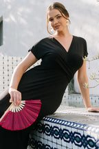 Annaeli Cross Front Maxi Dress | Black