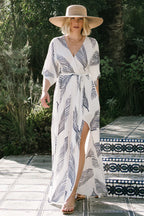 Corinth Maxi Dress | Navy Print