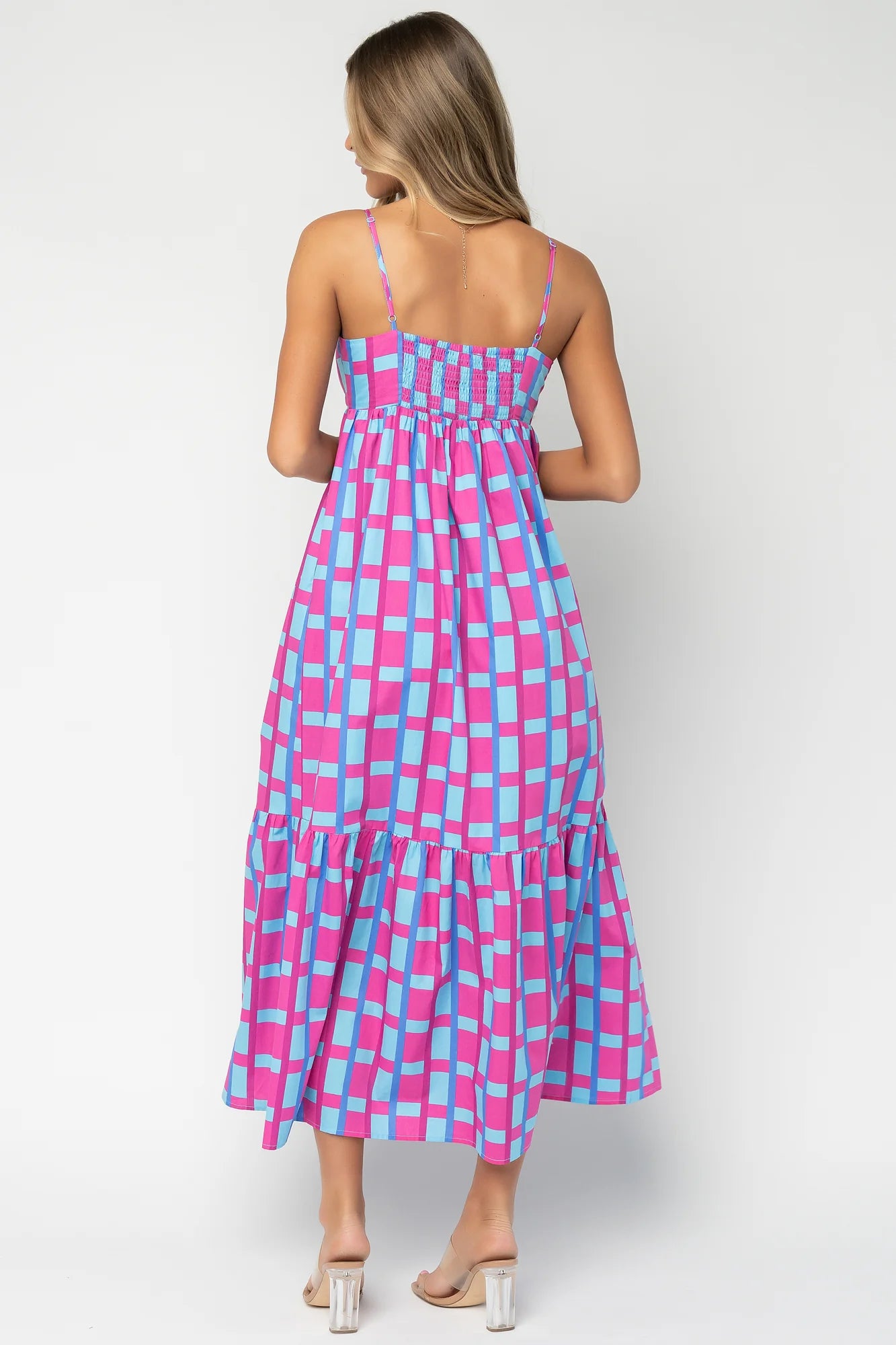 Rita Maxi Dress | Pink + Blue