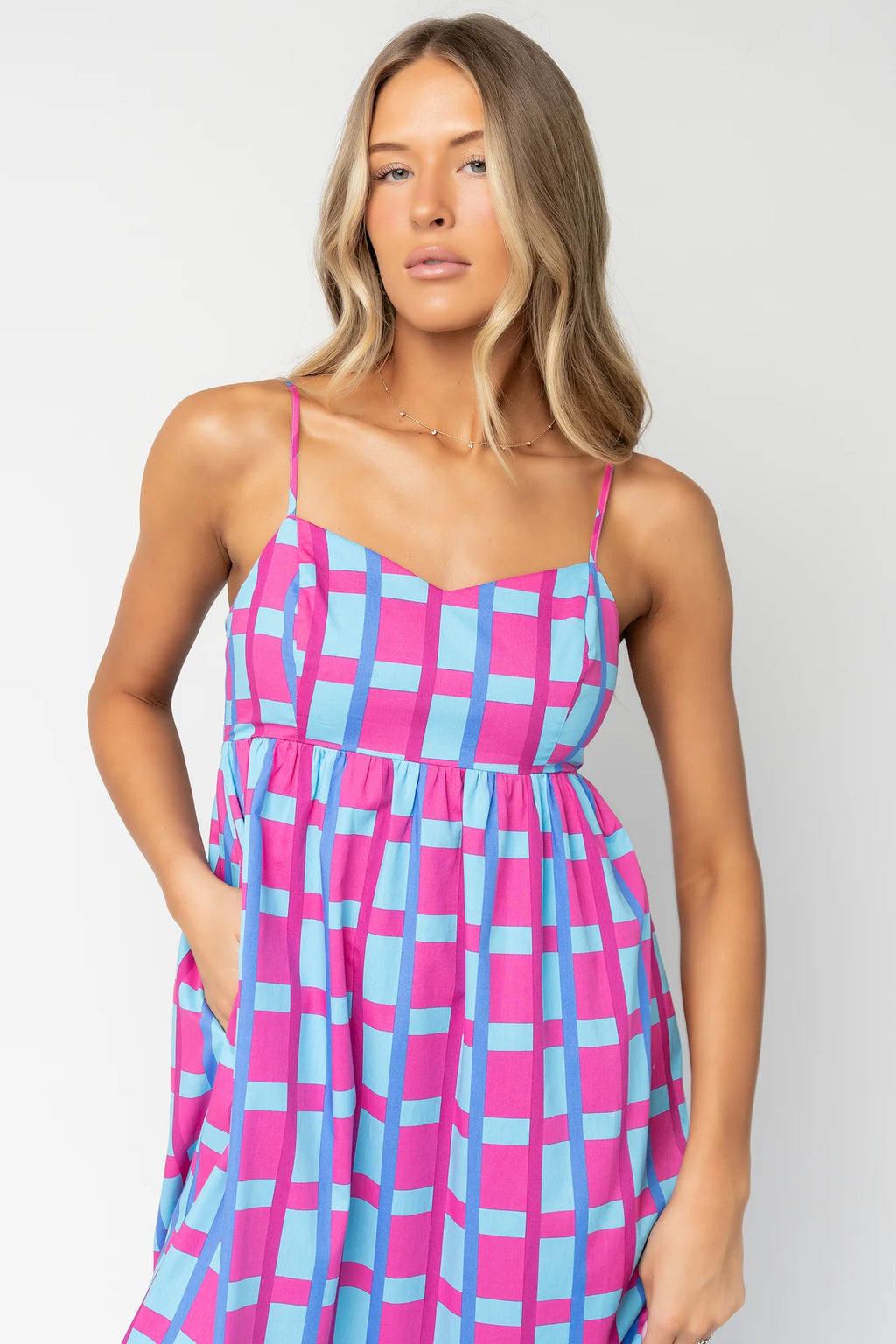Rita Maxi Dress | Pink + Blue