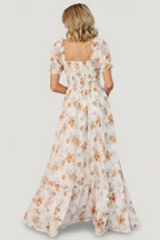 Aberdeen Sweetheart Maxi Dress | Cream Floral