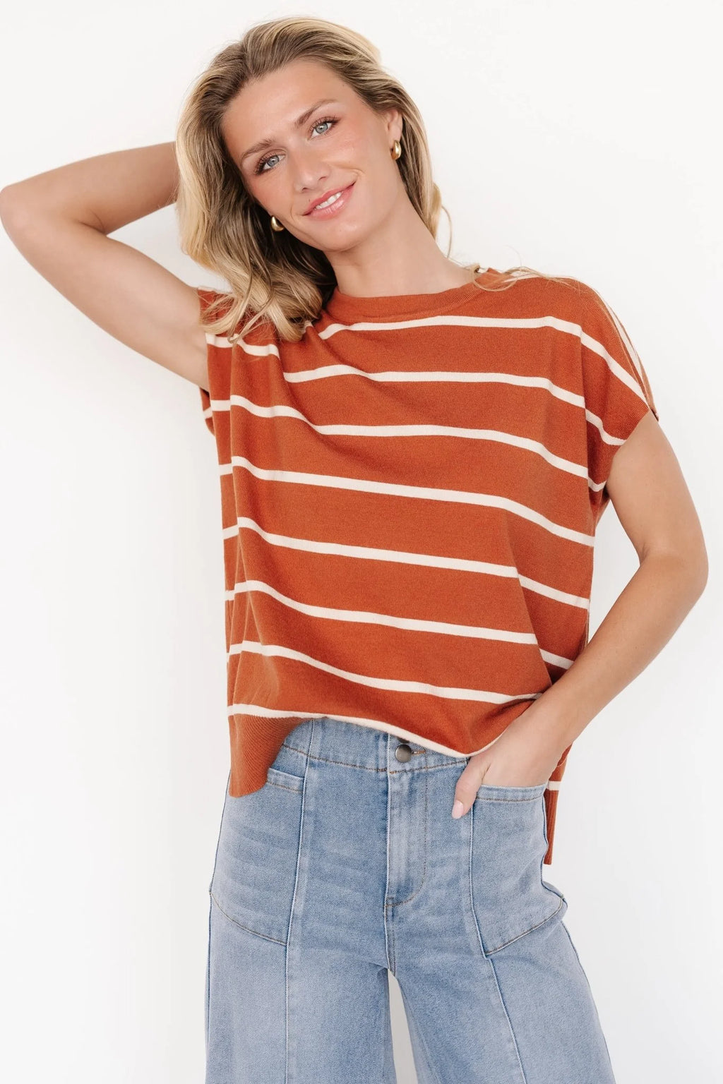 Ada Dolman Top | Sandstone + Natural