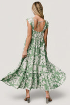 Aita Maxi Dress | Green + Ivory Floral