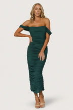 Alessandra Mesh Midi Dress | Peacock