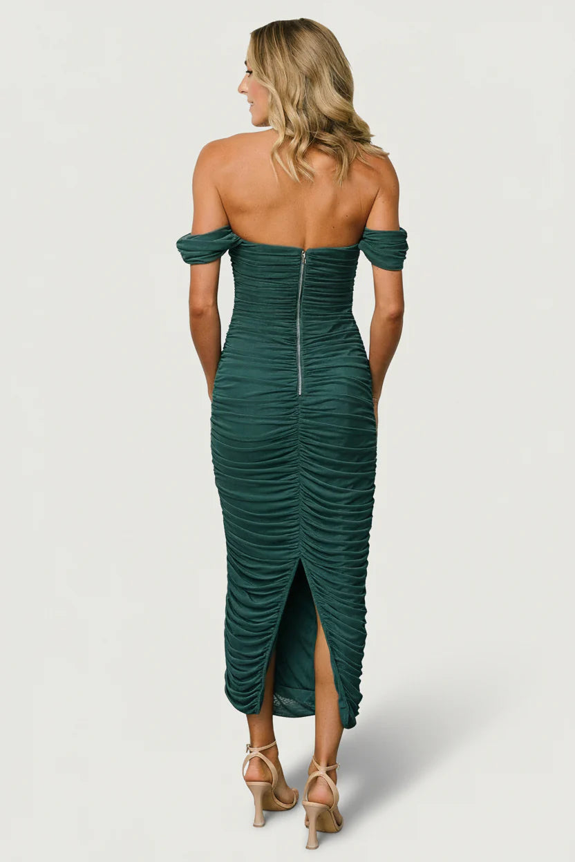 Alessandra Mesh Midi Dress | Peacock
