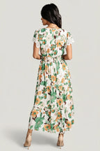 Aliyah Midi Dress | Green Floral