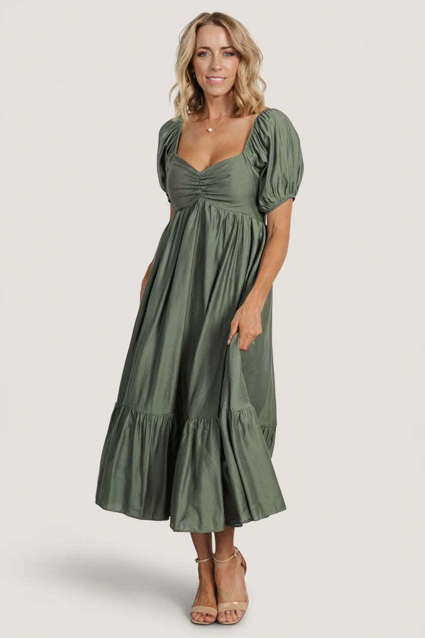 Annalisa Midi Dress | Olive