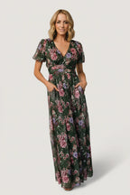 Ardley Maxi Dress | Green + Pink Floral