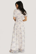 Ardley Maxi Dress | Cream + Blue