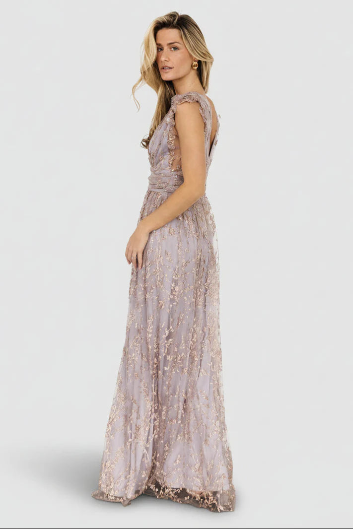Arlene Shimmer Gown | Dusty Lilac + Rose