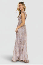 Arlene Shimmer Gown | Dusty Lilac + Rose