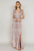 Arlene Shimmer Gown | Dusty Lilac + Rose