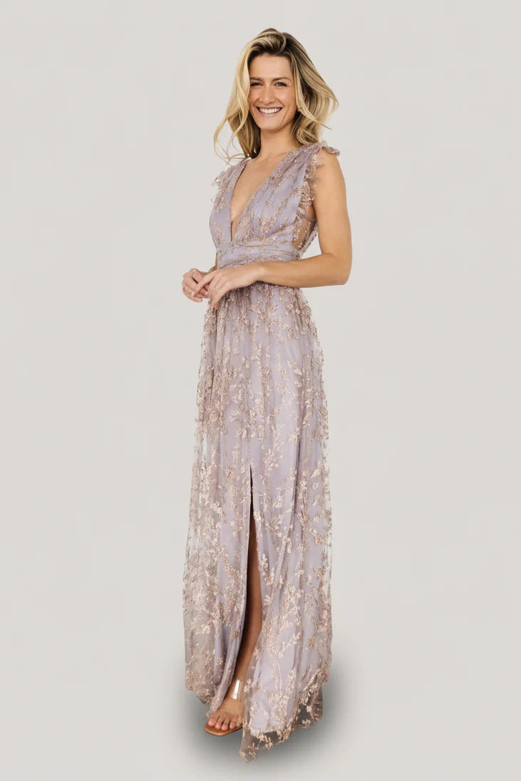 Arlene Shimmer Gown | Dusty Lilac + Rose
