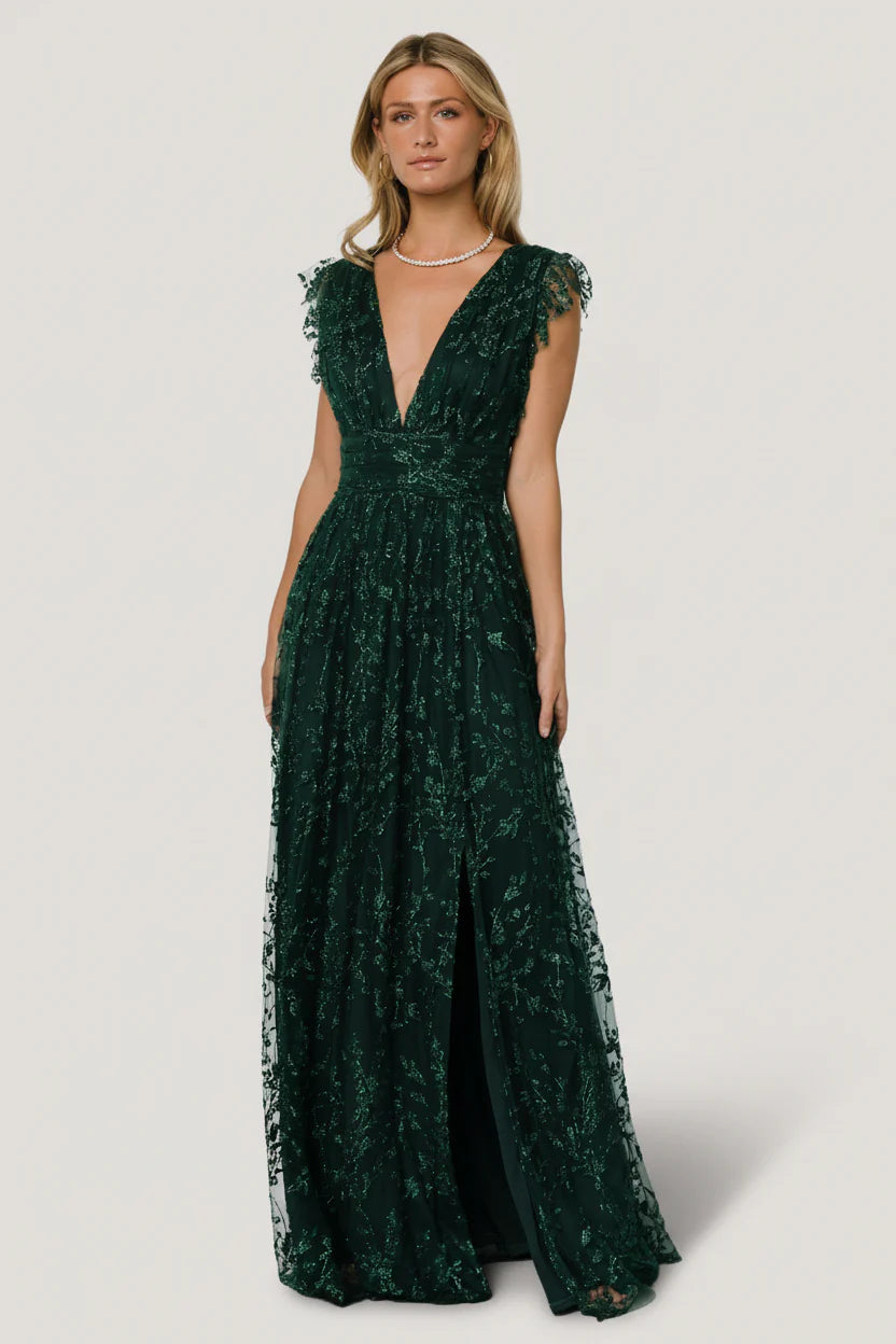 Arlene Shimmer Gown | Emerald