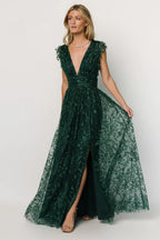 Arlene Shimmer Gown | Emerald