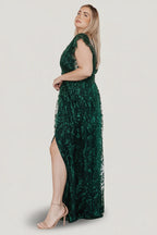 Arlene Shimmer Gown | Emerald