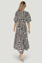 Austin Kimono Dress | Black Print
