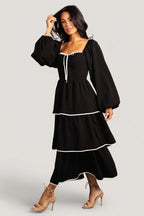 Barcelona Tiered Dress | Black