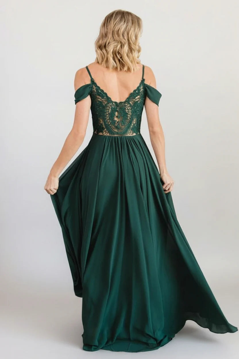 Bianca Lace Maxi Dress | Emerald