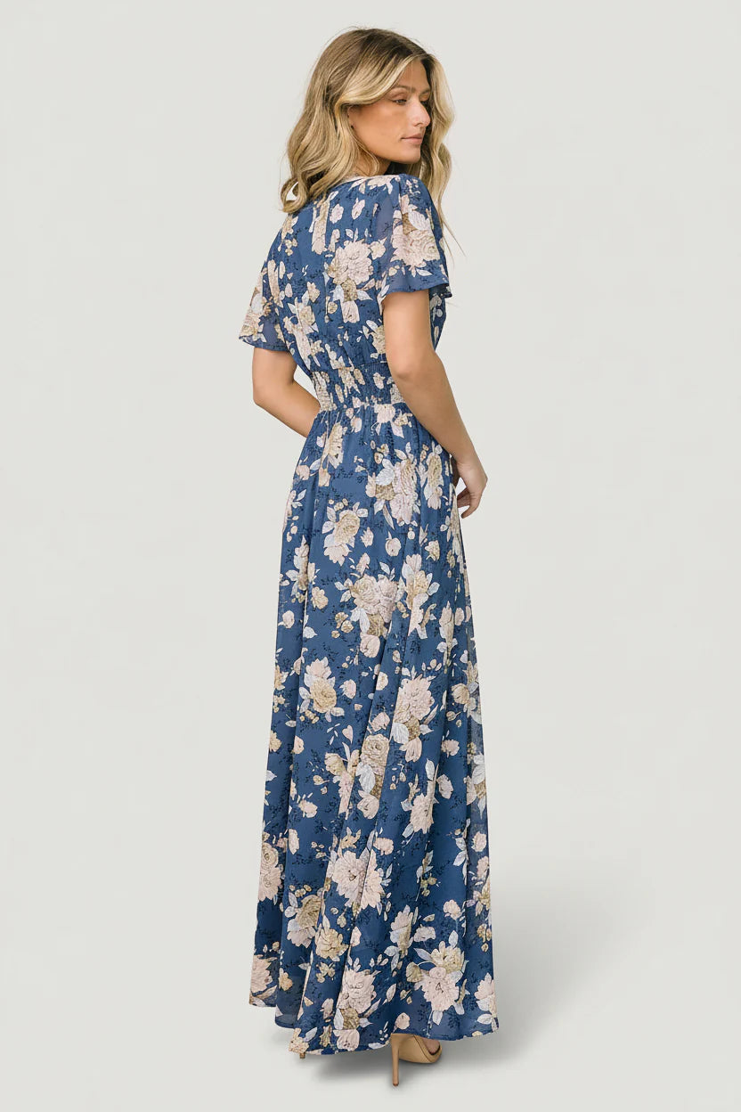 Birdie Maxi Dress | Blue + Blush Floral