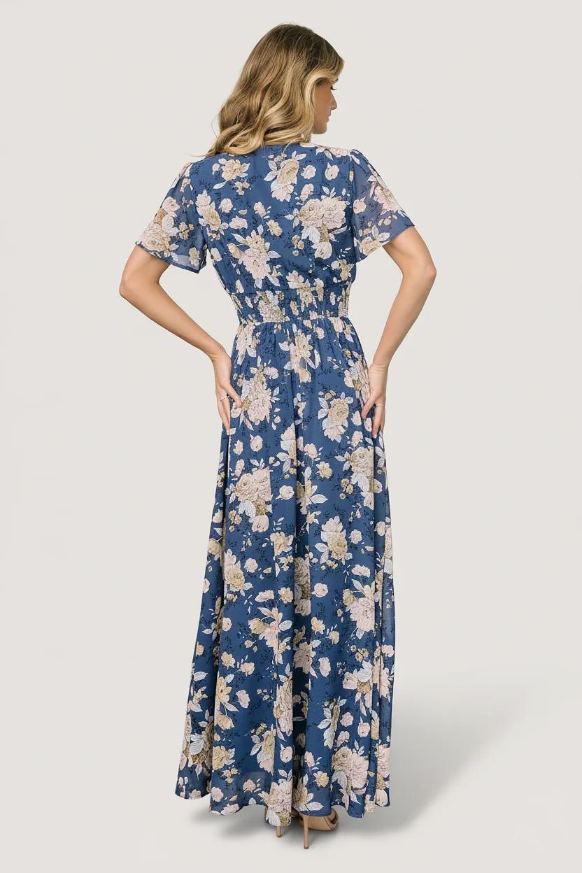 Birdie Maxi Dress | Blue + Blush Floral