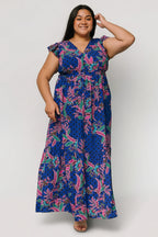 Biscayne Maxi Dress | Indigo Print