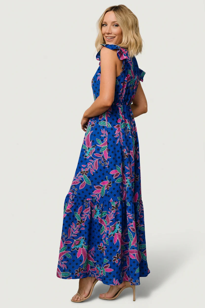 Biscayne Maxi Dress | Indigo Print