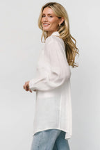 Breck Button Up Top | Off White