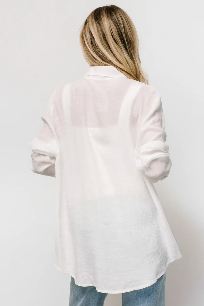 Breck Button Up Top | Off White