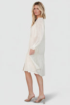 Brenna Button Midi Dress | Cream