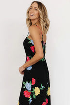 Brooklyn Wide Leg Jumpsuit | Black Floral