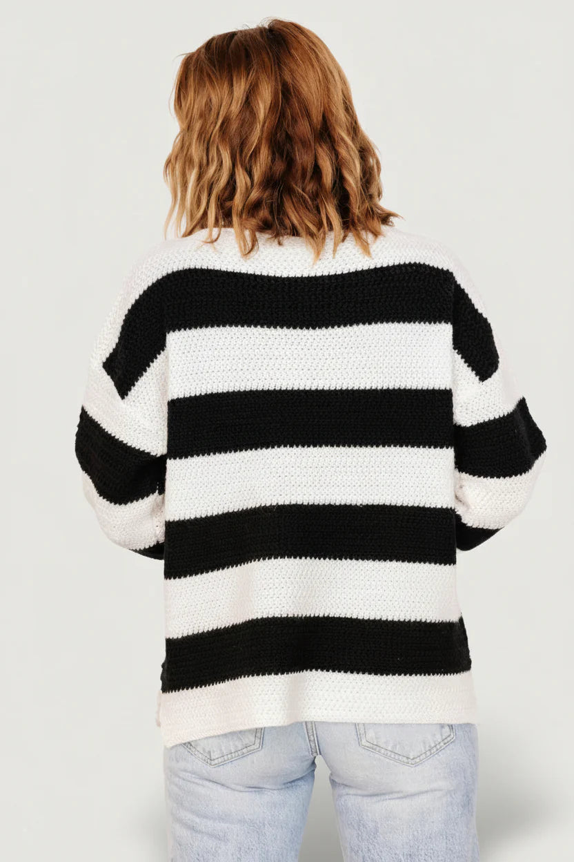 Cervinia Knit Sweater | Cream + Black