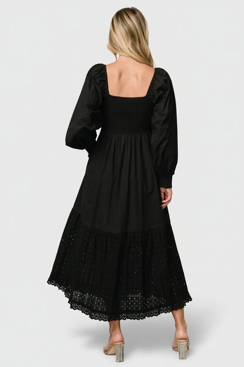 Chandler Eyelet Maxi Dress | Black