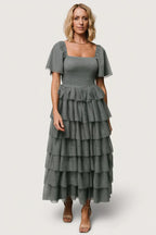 Cherise Tulle Tiered Dress | Blue Sage