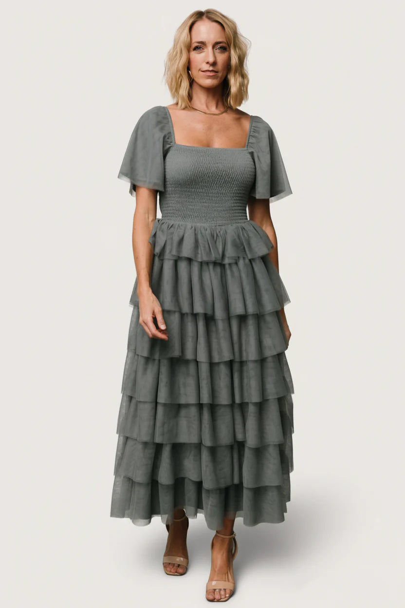 Cherise Tulle Tiered Dress | Blue Sage