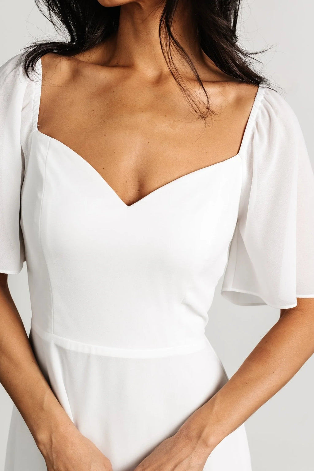 Colette Sweetheart Midi Dress | White