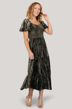 Colleen Velvet Maxi Dress | Olive