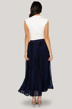 Cyra Midi Skirt | Navy
