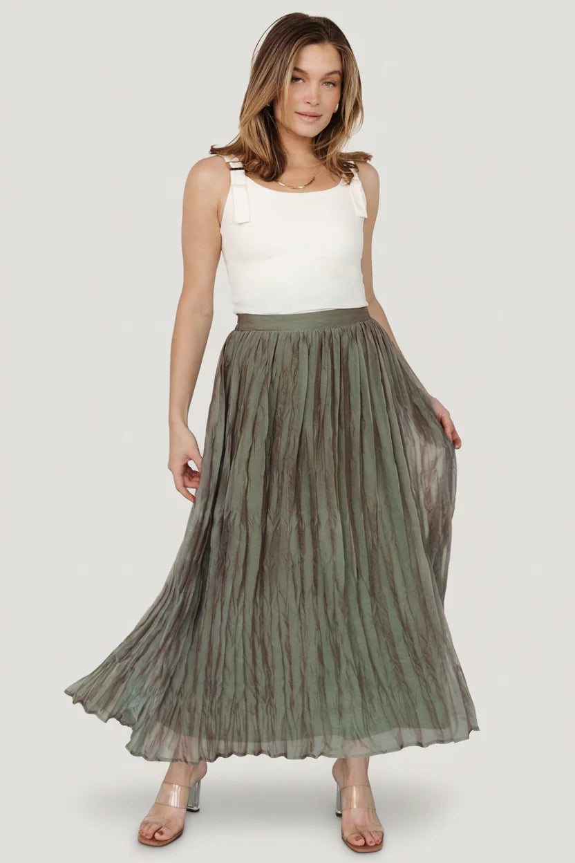 Cyra Midi Skirt | Sage