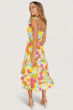 Dani Ruffle Tiered Midi Dress | Multi Floral