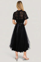 Darcy Tulle Midi Dress | Black