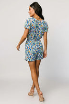 Daytona Romper | Blue + Green Multi