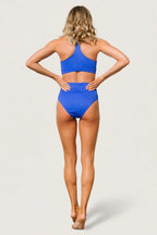 Del Mar Ribbed Bikini Bottom | Blue