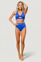 Del Mar Ribbed Bikini Top | Blue