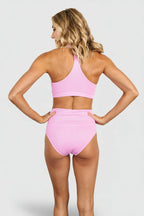 Del Mar Ribbed Bikini Top | Pink