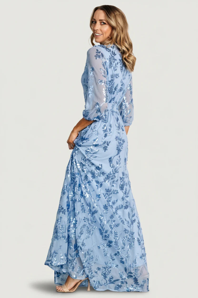Destiny Sequin Maxi Dress | Blue