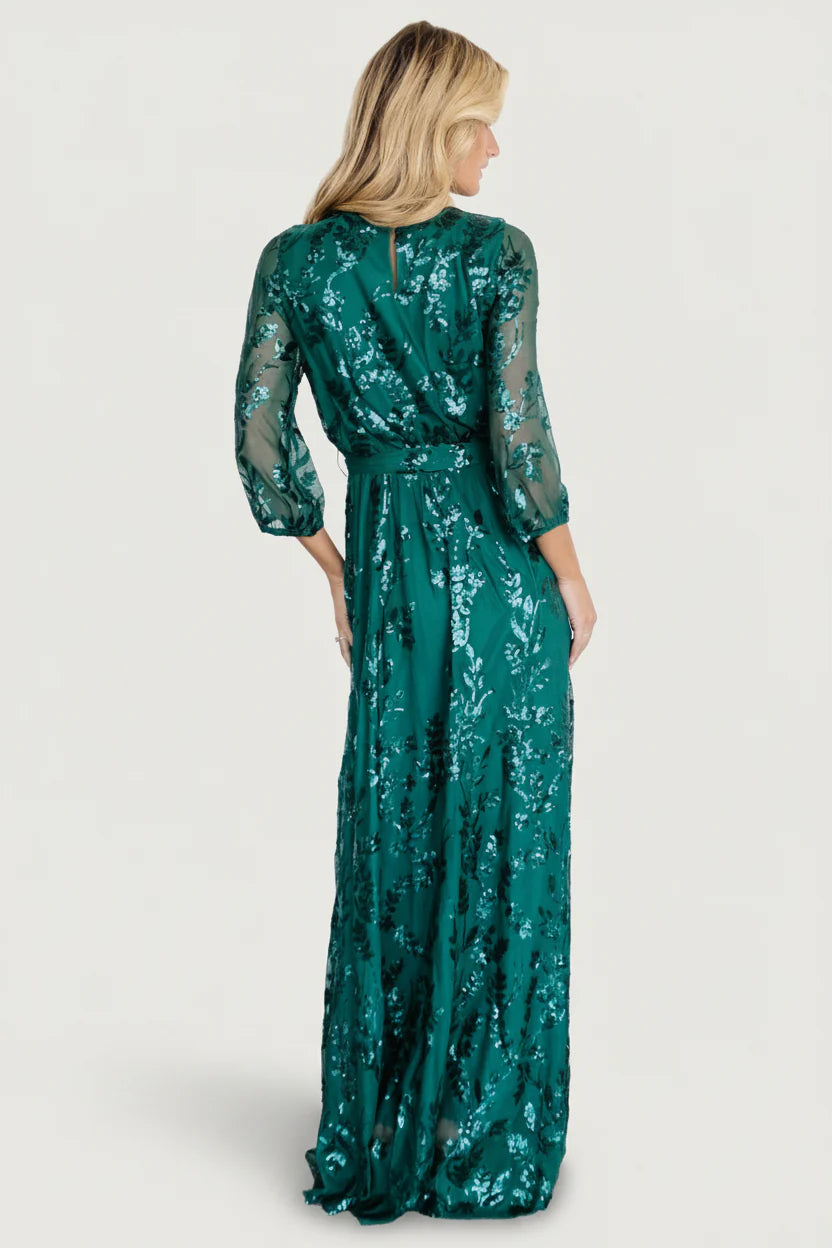 Destiny Sequin Maxi Dress | Emerald